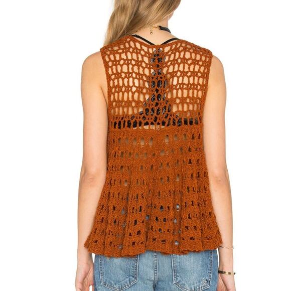 Free People Circles Within Circles Top in Terracotta - Picture 2 of 7